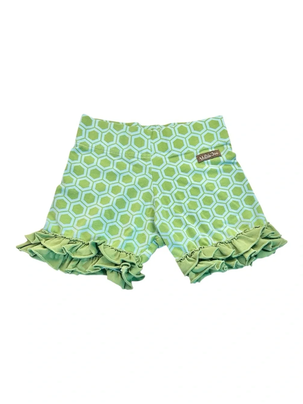 Matilda Jane Girls Green Blue Puzzle‎ Shorties 2014 Size 8
